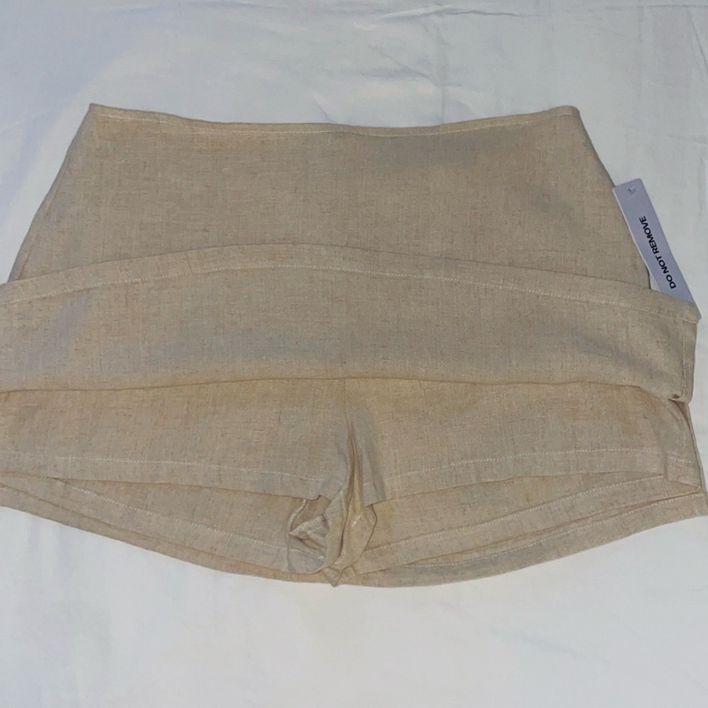NWT Princess Polly Gigi Beige Linen Skort - Size 6 - Picture 4 of 8